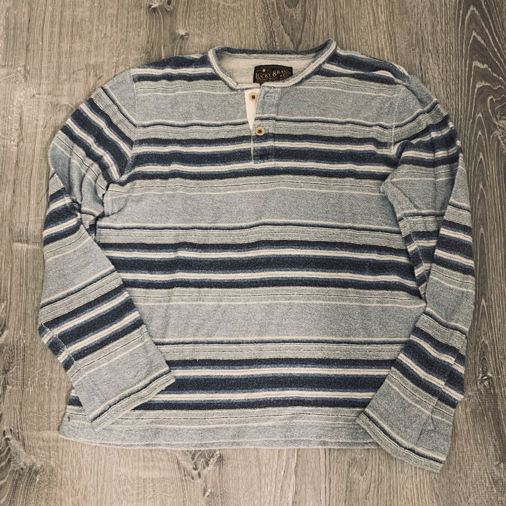 Lucky Brand Terry Cloth Henley